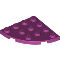 Lego destička kulatá 4x4 čtvrtina kruhu, purpurová (6109934)